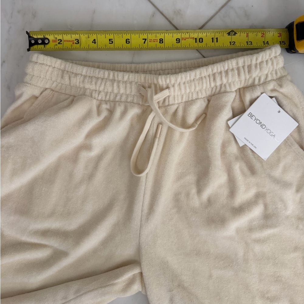 New! Beyond Yoga Tropez Pull On Wide Leg Terry Cloth Pant Active Lounge Comfort - Picture 7 of 9